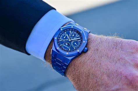 audemars piguet royal oak perpetual calendar in blue ceramic price